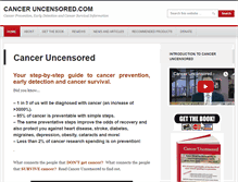 Tablet Screenshot of canceruncensored.com
